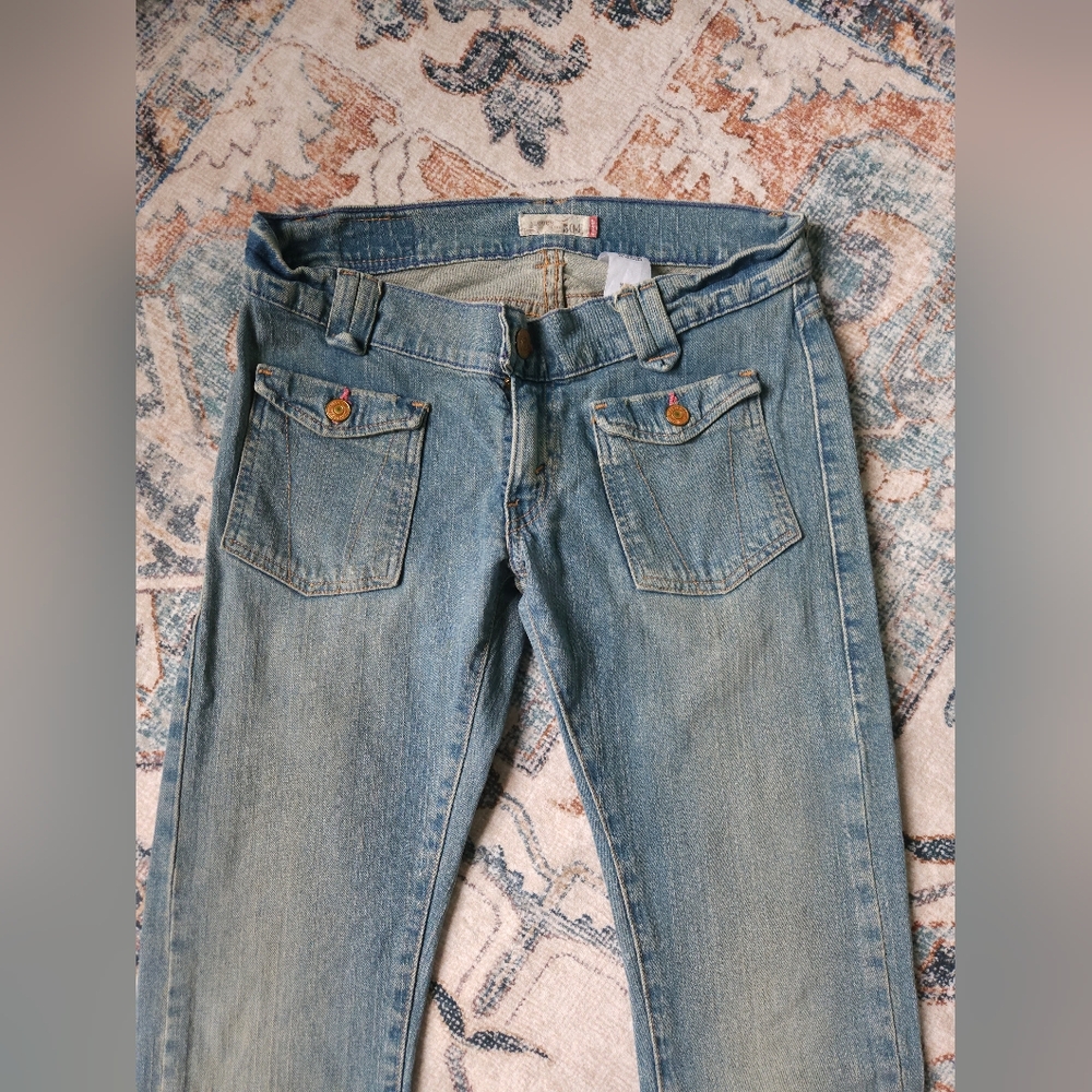Vintage Y2K Low Rise Levi's 504 Slouch Flare 7M